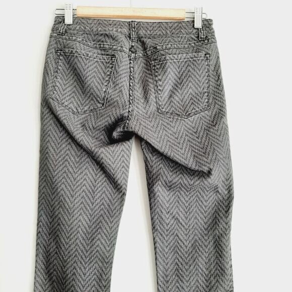 PRANA Kara Slim Fit Zig-Zag Abstract Pattern Jeans Pants Gray Sz 2 - Picture 8 of 15